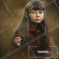 A franjinha fica ótima em crianças!