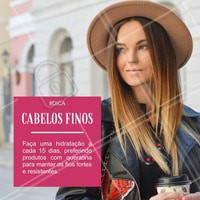Dica para quem tem cabelos finos, faça hidratação com queratina Anote! #Cabelo #Dica #Ahazou #Hidratação #Queratina #SalãoDeBeleza