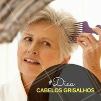 Cabelos grisalhos tendem a ser mais rebeldes, ressecados e ásperos por conta da perda da melanina que é o quê além de dar a cor fornece também à elasticidade ao cabelo. Por essa razão você não deve se descuidar da hidratação e da nutrição. #Dica #Cabelo #Hair #Ahazou #Grisalho