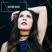 O que acham do batom roxo? Usaria? #makeup #ahazou