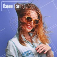 Batom laranja fica perfeito no verão! #makeup #ahazou