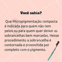 Você sabia? #ahazou #micropigmentação