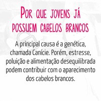 Muito novo(a) para ter cabelos brancos? Veja aqui quais podem ser os motivos #tricologia #cabelobranco #cabelos #dicasdecabelos #salãodebeleza #cabeleireiro