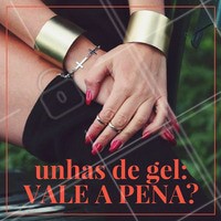 Para mulheres que possuem as unhas originais fracas e quebradiças, as unhas em gel são a solução perfeita porque a sua unha natural crescerá saudável embaixo da unha em gel. Além disso, a coloração das unhas é mais duradoura, além de ser muito mais prática para a correria do dia a dia. #UnhasDeGel #Unha #Nails #Manicure #Ahazou