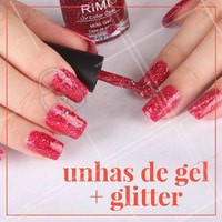 Apostar no glitter é uma tendência para as amantes de #UnhasDeGel! Se joga! #Unha #Nails #Manicure #Ahazou