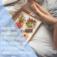 Quando você combina sessões de drenagem linfática com um estilo de vida mais saudável seu organismo responde mais rápido. Que tal entrar nessa você também? #Saudável #Estilodevida #Drenagem