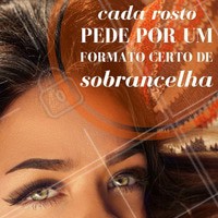 Para que seu rosto fique todo em harmonia, que tal consultar uma profissional para desenhar sua sobrancelha com as suas medidas faciais? #Sobrancelha #Designdesobrancelhas #Profissional