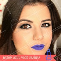 Para aquelas mais ousadas! #Maquiagem #BatomAzul #Batom #Azul #Colorido