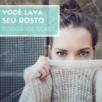 Os cuidados com a pele começam quando você lava o seu rosto, afinal a lavagem não estará apenas limpando, mas também agirá desobstruindo os poros e hidratando a pele. Então, comece seu dia cuidando de você e leve o rosto mais vezes! #Rosto #Saúde #Limpeza