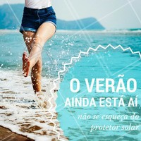 O verão continua firme e forte, então não se esqueçam a importância do protetor solar para manter sua pele saudável e livre dos danos causados pelos raios solares! #Sol #Protetorsolar #Verão #Cuidados