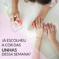 Começa a semana e você já fica aí pensando qual será a cor do esmalte da vez? Então já agenda seu horário e comece essa Segunda Feira cheia de cor! #Unhas #Cor #Esmalte #Amo