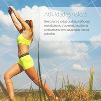 #DicasCabelo 6 - Pratique exercícios frequentemente para ajudar a combater a queda de cabelos #SalãoDeBeleza #CabeloSaudável #Beleza