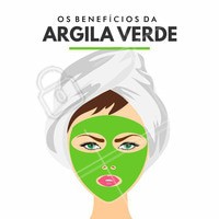 É ideal para peles mistas e oleosas, pois suga toxinas e trata as acnes causadas pela oleosidade nos poros. #Argila #ArgilaVerde #MáscaraFacial #Beleza #PeleHidratada #EstéticaFacial #Ahazou