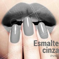 Quem também ama? #Cinza #EsmalteCinza #NailArt #InspiraçãoUnha #Unha #Esmalteria