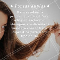 Xô, pontas duplas! #Cabelo #Hair #Dica #Ahazou
