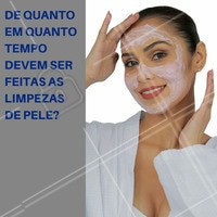 O tempo entre uma limpeza de pele e outra dependerá muito do seu tipo de pele, por isso converse com sua esteticista para saber quando marcar sua próxima sessão. #Estética #Pele #Limpezadepele