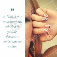 Nail Art é um conceito de estética, no ramo de manicure, que visa inovar o design de unhas. Que tal agendar o seu horário e ARRASAR nas unhas da semana? #NailArt #Unha #UnhasDecoradas #Nails #AmoEsmalte #Esmalteria #Ahazou