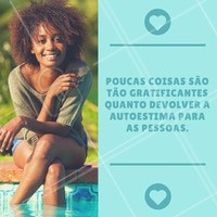 Nada é mais gratificante para um esteticista como a resposta positiva dos clientes quanto a melhora de sua autoestima.
#ahazou #beleza #motivacional