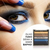 Deixe seu olhar fatal e sua make icônica dando um toque de cor! #Azul #Make #Bapho #MaryKay #AhazouMaryKay #beleza #Autoestima