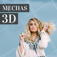 As mechas 3D são especificamente uma mistura de alguns tons no cabelo, deixando com um efeito efeito de profundidade e luminosidade nos fios. Estas mechas também ajudam a disfarçar manchas nos cabelos sem deixar de realçar o brilho dos fios. #mechas #3D #cabelo