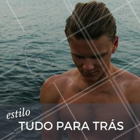 Para os dias que arrumar o cabelo não é uma opção, que tal jogar tudo para trás? É simples e elegante. #estilo #cabelo #masculino #homens