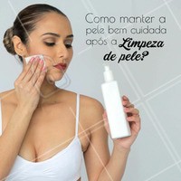 Para fazer a sua limpeza de pele se manter por mais tempo, alguns cuidados diários são essenciais! Um bom gel de limpeza, um tônico e hidratantes diurno e noturno, fazem o kit básico para o dia a dia. Além disso, é interessante o uso de um esfoliante uma a duas vezes por semana para renovar a pele e retirar a células mortas. Mas atenção: o esfoliante só está liberado sete dias após a limpeza de pele. #limpezadepele #cuidados #estética