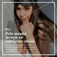 Esfoliar a pele pela manhã é ideal pois pode ser um acelerador no processo de obtenção de uma pele radiante e iluminada! #estéticacomamor #estética #beauty #ahazou #cuidadoscomapele #pelesaudavel #esfoliacaofacial