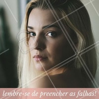 Para ficar com a sobrancelha impecável, não se esqueça de usar lápis ou sombra para preencher as falhas! #dica #sobrancelha #falha