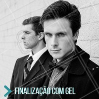Para ficar com aquele ar mais arrumadinho, faça a finalização do cabelo com gel. #gel #masculino #barbearia #homens