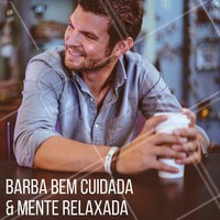 Nada melhor do que cuidar da barba e ainda dar uma relaxada do estresse do dia a dia, já pensou na barba terapia? #barbaterapia #relaxar #barbearia