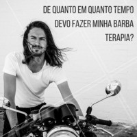 A média de espaçamento entre um tratamento e outro é de 15 em 15 dias, mas tudo depende da necessidade e vontade do barbudo, já que muitos costumam fazer com mais frequência por ser uma ótima forma de sair da rotina e desestressar. #barbaterapia #barba #relaxar