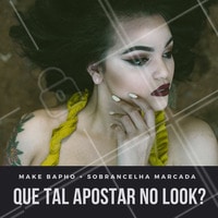 Para arrasar na night, que tal esse look incrível? Sobrancelhas marcadas também ficam legais com uma make bem caprichada! #sobrancelha #dica #inspiração