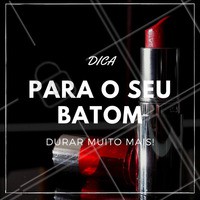 Uma dica simples e infalível: passar corretivo e pó compacto antes do batom! #Dica #Ahazou #Maquiagem #Makeup #Make #Batom #Beleza