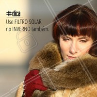 Não é porque é inverno que devemos parar de proteger nossa pele!
Filtro solar se usa sempre.
#ahazou #estética