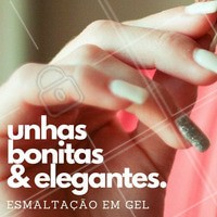 Usar unhas de gel tem muitos benefícios: torna as mãos mais bonitas e elegantes, estando sempre prontas para todos os momentos e nem os trabalhos domésticos fazem o esmalte sair das unhas. #Unhas #Nails #UnhasDeGel #Manciure #Esmaltação