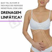 Durante o ciclo menstrual, antes e durante a menstruação as mulheres acabam dando aquela "inchadinha" que incomoda qualquer uma! Acabe com isso com uma relaxante drenagem linfática para eliminar toda a retenção de líquidos #drenagemlinfática #estéticacorporal #ciclomenstrual