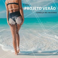Aproveite o inverno para preparar seu corpinho para arrasar de biquíni na praia! Venha conhecer os nossos tratamentos contra as gordurinhas indesejadas #gorduralocalizada #inverno #estéticacorporal