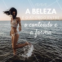 Encontre o equilíbrio e fique bonita por dentro e por fora. #motivação #beleza #equilíbrio