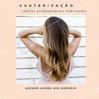 Você já conhece a cauterização? Sua principal função é recuperar a elasticidade do cabelo, por isso esse tratamento vai agir do córtex até as cutículas, por dentro do fio. Assim, ele vai promover a hidratação profunda das madeixas, selando as escamas dos fios e suavizando as pontas duplas. Venha fazer a sua e acabe com o frizz! #frizznão #cauterização #cabelo