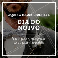 Agende o seu horário para este dia tão especial! #Barbearia #Masculino #HomensEstilosos #DiaDoNoivo #Noivos #Casamento