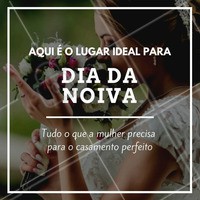 Agende o seu horário e conheça os nossos pacotes especiais para noivas! #Cabelo #Hair #Beleza #DiaDaNoiva #Noivas #Casamento