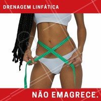 É sempre importante lembrar que apesar do que algumas pessoas acreditam a drenagem linfática não emagrece! Um dos benefícios do procedimento é a eliminação dos líquidos que ficaram retidos pelo corpo, fazendo com que a pessoa desinche. #drenagemlinfática #emagrecimento #estéticacorporal #mito