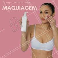 Não tem importância se a maquiagem é pesada ou bem leve, um dos pontos mais importantes para conseguir a pele dos sonhos, é nunca dormir maquiada! Como a poluição e os resíduos do dia a dia, quando você não retira a maquiagem antes de dormir, ocorre a obstrução dos poros e aumenta a chance do aparecimento de marcas e manchas no rosto. #estéticafacial #maquiagem #poros #rosto #demaquilante