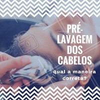 Quem quiser potencializar os efeitos da pré-lavagem deve recorrer à hidratação, que deverá ser feita uma vez por semana com uma máscara de tratamento. #Cabelo #Ahazou #Cabeleireiro #Lavagem #Hair
