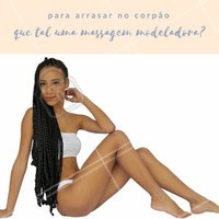 A massagem modeladora é com movimentos mais fortes e profundos, com o intuito de atingir camadas mais profundas da pele, ela atua diretamente na circulação, melhorando o metabolismo da região e amenizando a celulite. Agende já o seu horário com a gente! #estéticacorporal #massagemmodeladora #metabolismo