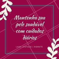 Uma boa higiene acompanhada de hidratação bem feita da pele do rosto são cuidados indispensáveis para qualquer tipo de pele. Para que você crie a sua própria rotina consulte um profissional para saber o que é apropriado para o seu tipo de pele. #beleza #rosto #cuidados #estéticafacial