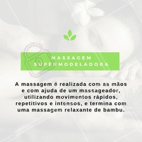 Agende já a sua sessão de Massagem Super Modeladora! #MassagemModeladora #Massagem #Estética #Tratamento