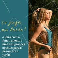 Não tem como falar de primavera/verão e não falar do loiro, principalmente em tonalidades mais fechadas e naturais. Já pensou em inovar o visual para a próxima estação? #visual #ahazou #cabelo #tendência