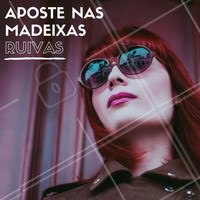 Uma tonalidade que vem forte nesta primavera/verão é o ruivo, porém desta vez com tonalidades mais quentes e vivas, chegando próximo do vermelho. O que vocês acham dessa tendência? #tendência #trend #cabelo #ahazou