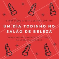 Prepara que finalmente chegou o dia de inaugurar o nosso salão de beleza! Venha conhecer o (Nome do Salão) e comemore com a gente este dia especial. Pode ter certeza, você não vai mais viver sem a gente!
Data:
Hora:
Local:
#inauguração #salãodebeleza #beleza